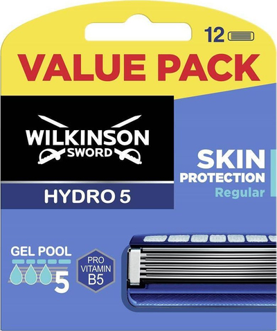 Tehe zëvendsuese Wilkinson Sword Hydro 5, 12 copë, 5 tehe, me xhel