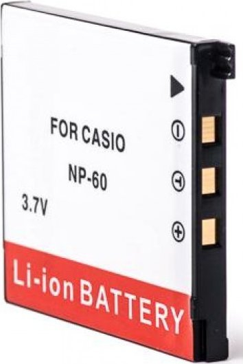 Bateri për kamera Extra Digital Casio NP-60, Li-ion 3.7V, 750mAh, e bardhë