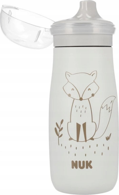 Shishe uji për kalamaj NUK Mini-Me Sip, çelik inoksi 300 ml, gryka që s’rrjedh, bezhë