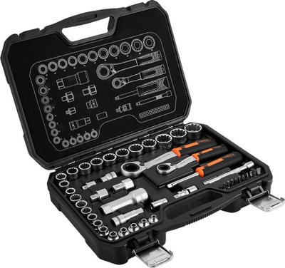 Set çelësa tuborë Neo Tools 10-019, 1/4" 3/8", 46 copë