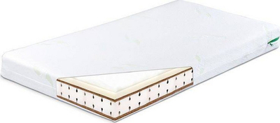 Dyshek për fëmijë Sensillo Memory Foam, 120x60 cm, mbulesë aloe vera, i bardhë