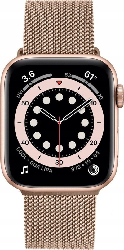 Метален ремен FIXED Mesh Strap за Apple Watch 38/40/41mm, челична мрежа, розево злато