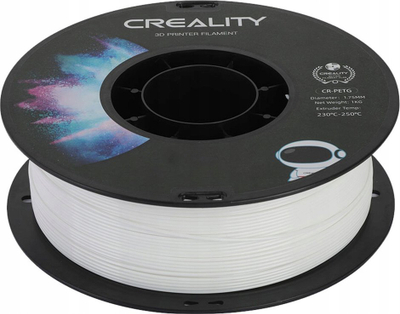 Filament 3D Creality PETG, 1.75mm, 1kg, i bardhë