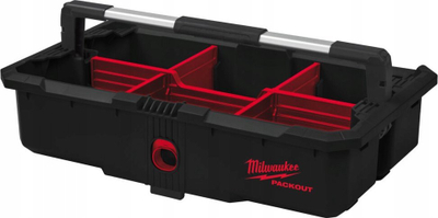 Tabaka veglash Milwaukee Packout Tool Tray, 50 cm, me ndarje, e zezë