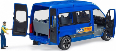 Lodër furgon Bruder MB Sprinter Transfer, me shofer, plastikë, blu