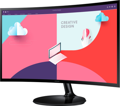 Monitor i lakuar Samsung S36C LS24C360EAU, 24", 75Hz, Full HD, i zi