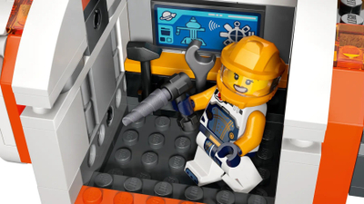Set ndërtimi LEGO City Modular Space Station 60433, stacion hapësinor modular, 6 minifigura astronautësh, shumëngjyrësh