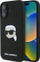 Mbrojtëse telefoni Karl Lagerfeld Karl Head, silikon i lëngshëm, për iPhone 16 6.1", e zezë