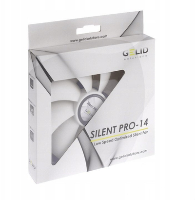 Вентилатор за компјутер GELID Silent Pro 14, 140mm, 4-пински PWM, црн