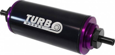 Filtër karburanti Turboworks Fuel Filter 8.6mm, alumini, i zi