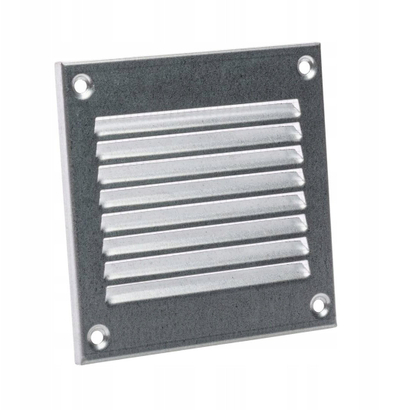 Grilë ventilimi Euro3plast MR TSINK, 100x100mm, metal i galvanizum, ngjyrë argjendtë