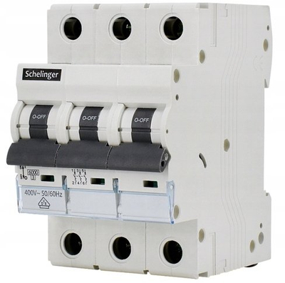 Ndërprerës mbirrymor Schelinger, 6kA, 3P 25A, IP20