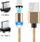 Kabllo karikimi ECOBOX X-Cable J-009, USB 3in1 magnetik 360°, Lightning Micro USB Type-C, ngjyrë gold