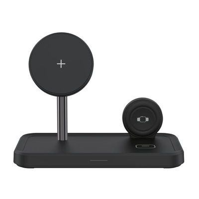 Dviced 3-in-1 Magnetic Wireless Stand W Cable, Wall Charger, Black