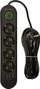 Shirit zgjatues Blow, 4 priza, 3x USB, 5 m, me çelës, i zi