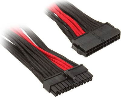 Кабел продолжен Silverstone ATX 24-пински, 300mm, црн црвен