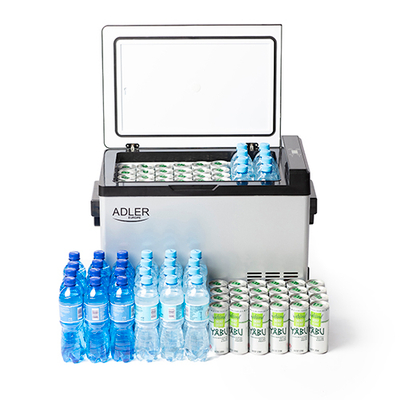 Frigorifer turistik Adler AD 8091, 25L, kompresor, e zezë/hirtë