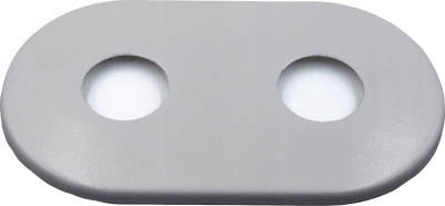 Rozetë dyshe radiatorësh Vario Term Concealing Escutcheon Double, 1/2", 50 mm hap midis tyre, e bardhë mat