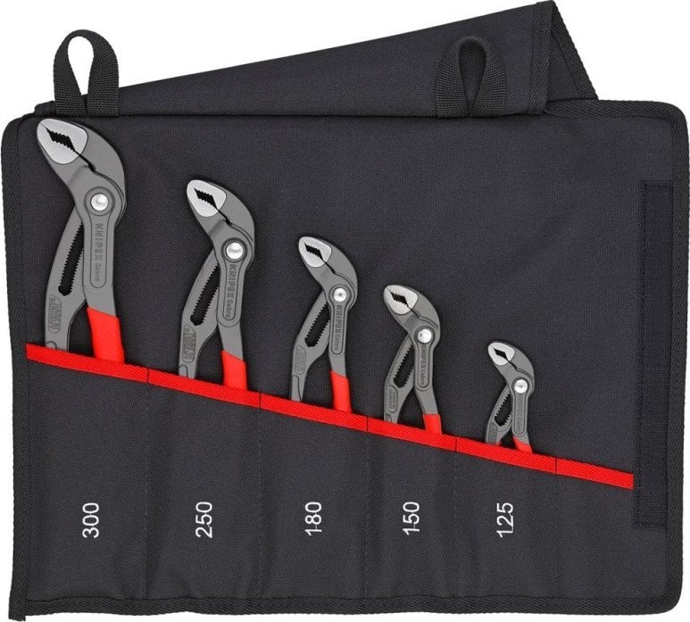 Set kapësa tubash Knipex Cobra 00 19 55 S5, 5 copë, 125-300mm, me çantë tekstili 2