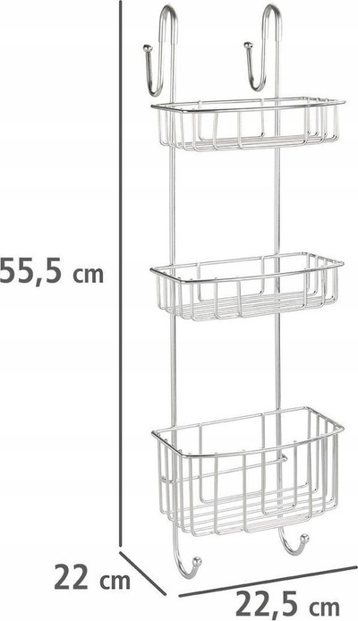 Raft varës dushi Wenko Olesi, 3 nivele, metalik