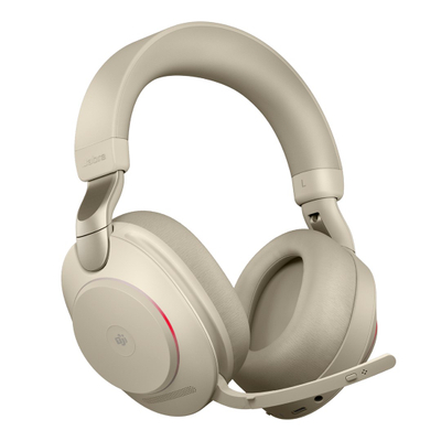 Слушалки Jabra Evolve2 85 MS Stereo, безжични, ANC, беж