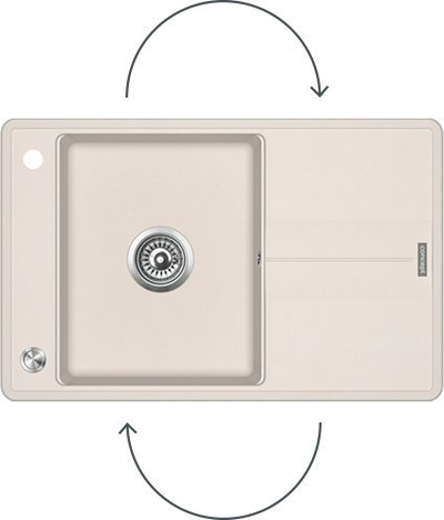 Кујнска мијалник Concept DG10N50be, гранитен, со капалка, беж