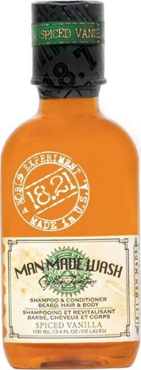Xhel dushi 3 në 1 18.21 Man Made Spiced Vanilla, për trup, flokë edhe mjekër, për burra