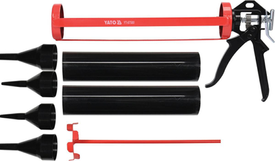 Shtrydhëse për pistol silikoni Yato (YT-67580), 60mmx33cm, e kuqe