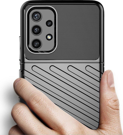 Këllëf telefoni Armored Thunder për Samsung Galaxy A23 5G, TPU, mbrojtje nga rëniet, i zi