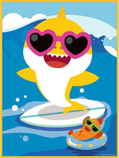 Puzzle dyshe Trefl Baby Maxi Happy Shark Day, 2x10 copa, 4 në 1, shumëngjyrëshe