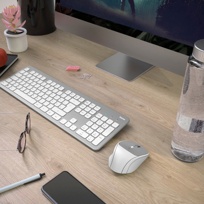 Set tastierë, maus Wireless Hama "KMW-700" 182676, e bardhë