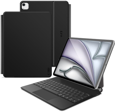 Këllëf me tastierë Tech-Protect SmartCase, për iPad Pro 12.9" dhe iPad Air 13, Bluetooth, me touchpad, i zi