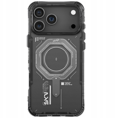 Kapak telefoni Skinarma Magma për iPhone 17 Pro Max, magnetik, grafit