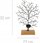 Mbajtës qiriri tealight Home and Styling Collection, formë peme, 32 x 22 cm, i zi