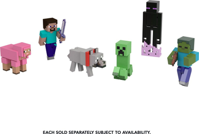 Figurë loje Educa Borras Minecraft, 8 cm, me nyje që lëvizin, shumëngjyrëshe