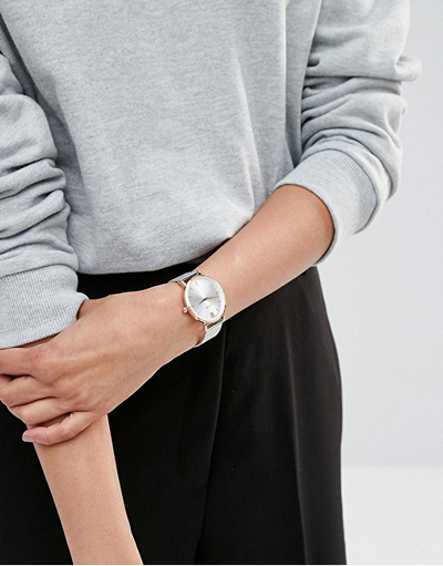 Orë dore Cluse Minuit Mesh Rose Gold/Silver