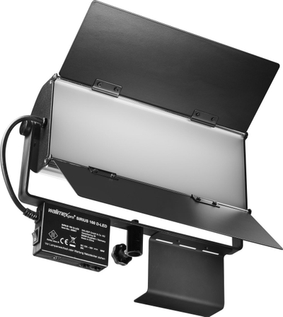 Dritë studio LED Walimex Sirius 160 Daylight, 65W, me barn doors, e zezë