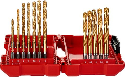 Set shpuese për hekur Milwaukee Shockwave Red Hex, 19 copa, 2-10mm, HSS TiN