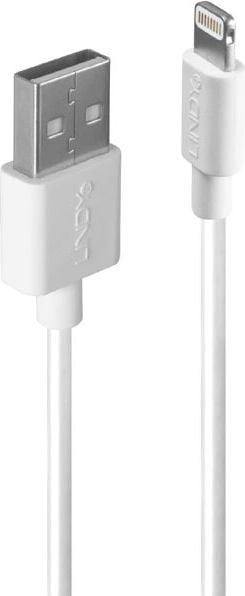Kabllo USB në Lightning Lindy, 3m, e bardhë