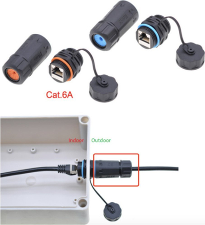 Bashkues rrjeti Techly 363548, RJ45 Cat6a S/FTP, i blinduar