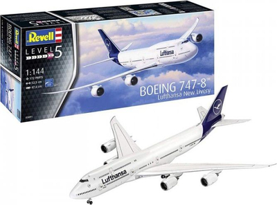 Revell моделски комплет, Boeing 747-8 Lufthansa, скала 1:144