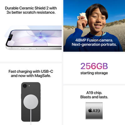 Apple iPhone 17e, 256GB, Soft Pink