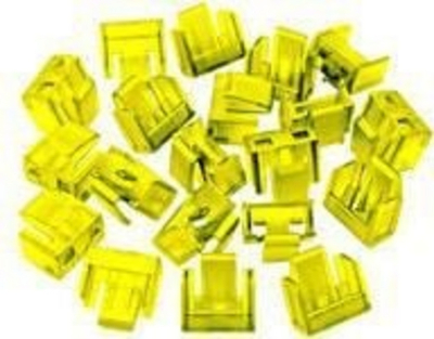 Bllokues porte RJ45 Lindy, set 20 copë, plastik, i verdhë