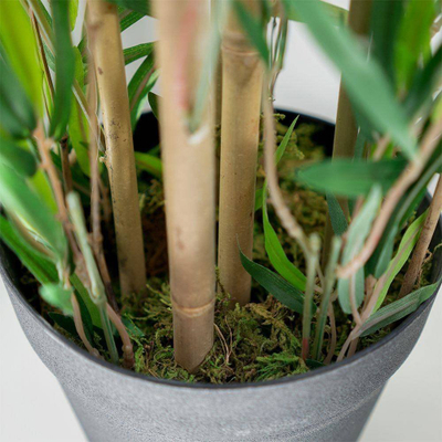 Bimë artificiale dekorative bambu, 97 cm, me vazo, e zezë