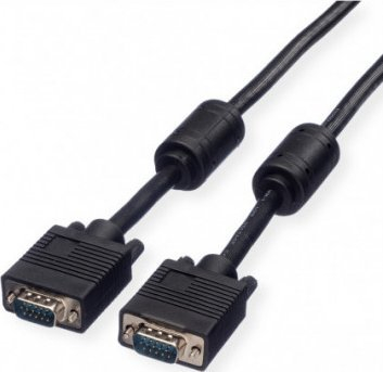Kabllo VGA Secomp SVGA, 15 m, me ferrit, e zezë