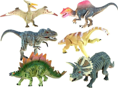 Set figurina dinosauri Jokomisiada DINOSAURS ZA2051, 6 copë, të pikturuara, shumëngjyrëshe