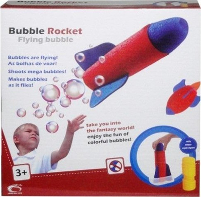 Lodër raketë me flluska Swede Bubble Machine, me lëng për flluska, për fëmijë 3+