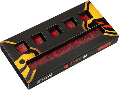 Set keycaps Traitors Hundun, 6 taste PBT, dye-sub, të kuqe