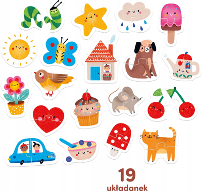 Сложувалка за деца CzuCzu My First Puzzles Match the Pairs, прв едукативен сет, слики во парови, шарени
