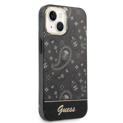 Këllëf telefoni Guess GUHCP14SHGBNHK për iPhone 14 6.1", paisley, i zi
